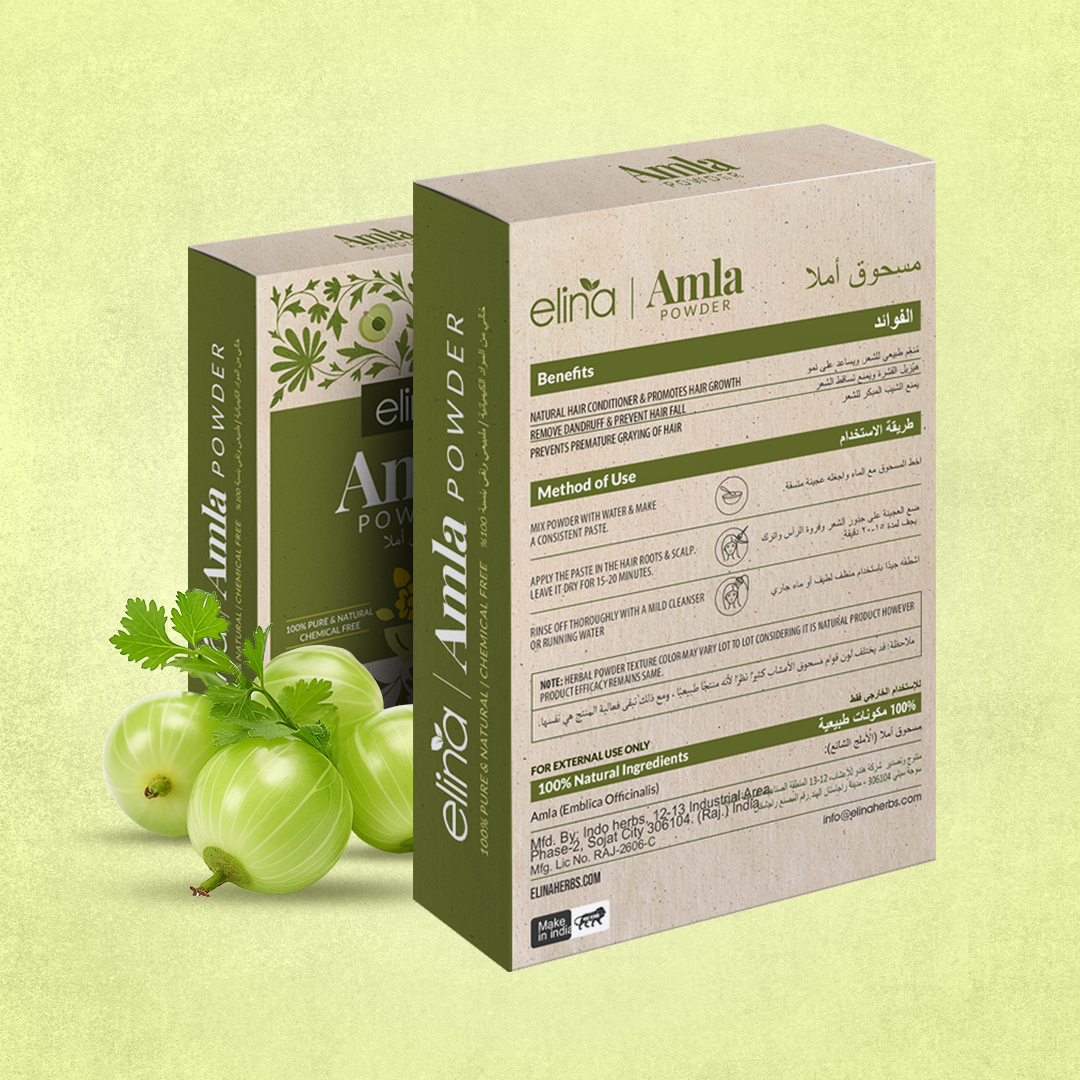 Elina Amla Powder | 100% Pure and Natural | Amla Powder for Hair | Indian Gooseberry | 100 Grams