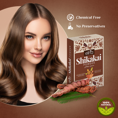 Elina Shikakai Powder | 100% Pure and Natural | Shikakai Powder for Hair | Natural Hair Cleanser| Acacia Concinna | 100 Grams