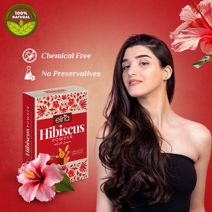 Elina Hibiscus Powder | 100% Pure and Natural | Hibiscus Powder for Hair | Chemical Free | Hibiscus Rosa Sinensis | 100 Grams