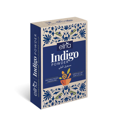 Elina Indigo Powder | 100% Pure and Natural | Indigo Powder for Hair | Indigo Powder from leaves | Indigofera Tinctoria | 100 Grams