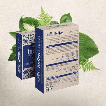 Elina Indigo Powder | 100% Pure and Natural | Indigo Powder for Hair | Indigo Powder from leaves | Indigofera Tinctoria | 100 Grams